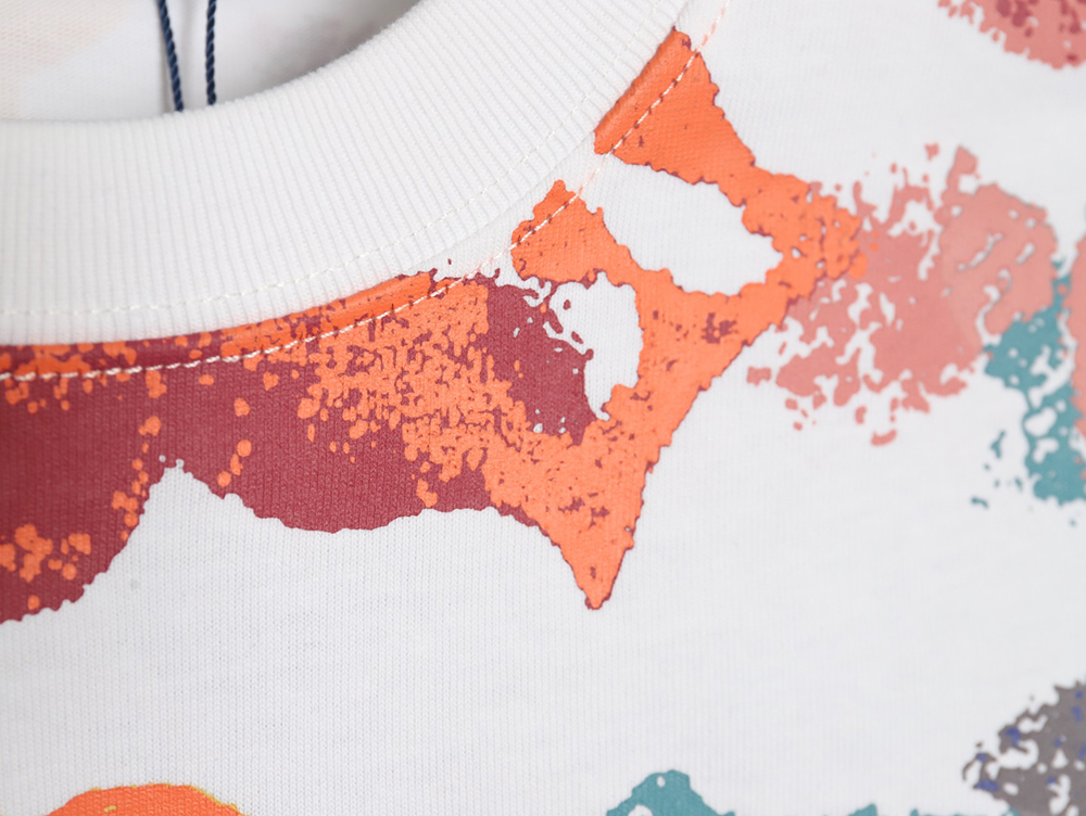 l0*is V*t0n ink-dyed monogram print short-sleeves