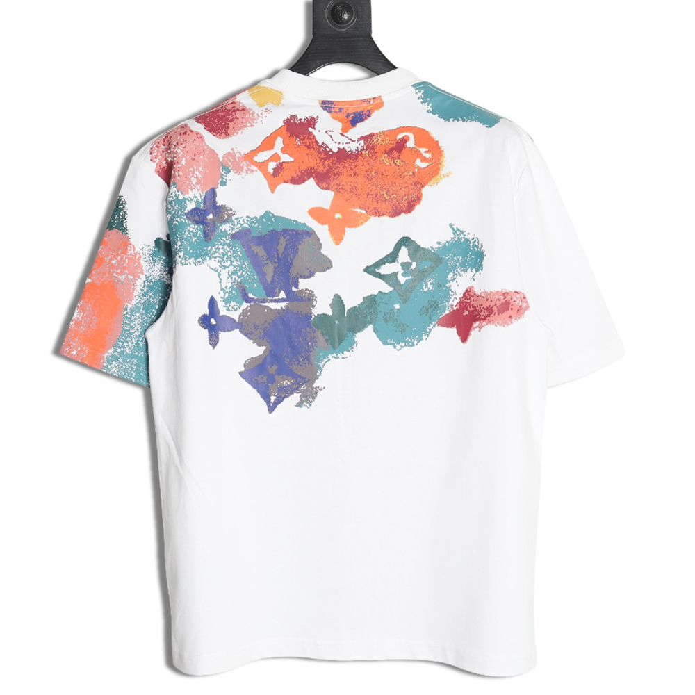 l0*is V*t0n ink-dyed monogram print short-sleeves