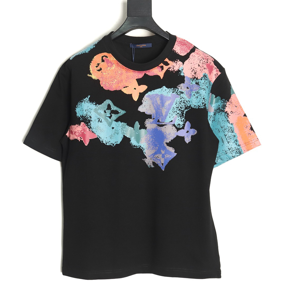 l0*is V*t0n ink-dyed monogram print short-sleeves tsk1