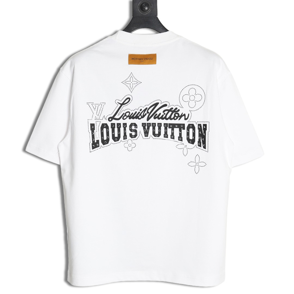 l0*is v*t0n laminating lettering hot Di*m*nd short sleeves