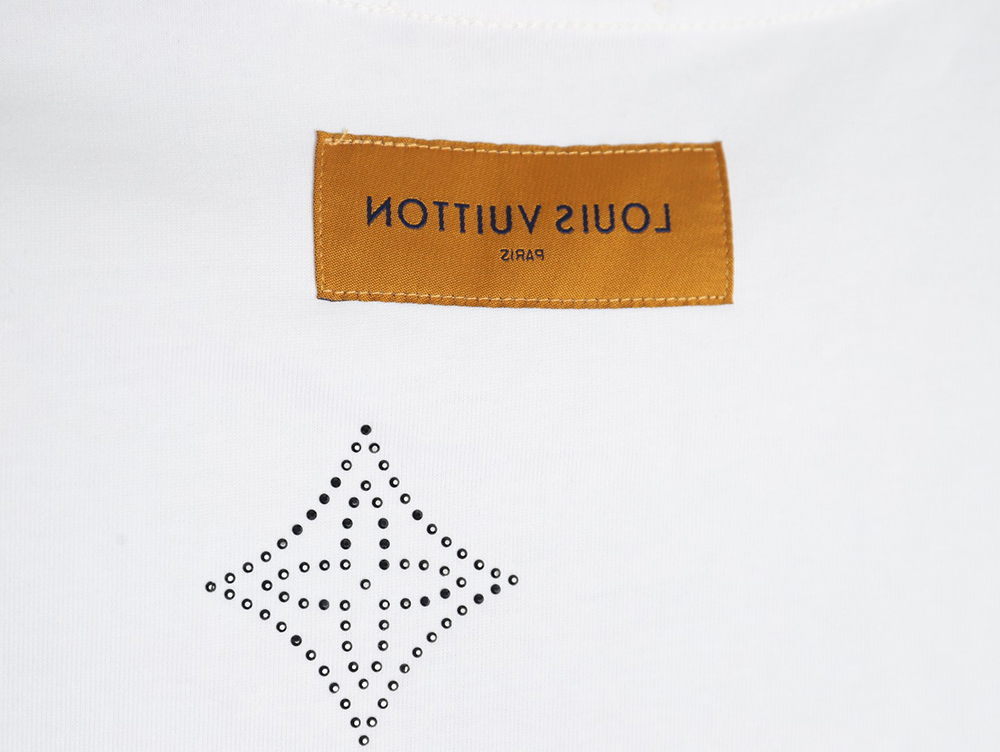 l0*is v*t0n laminating lettering hot Di*m*nd short sleeves