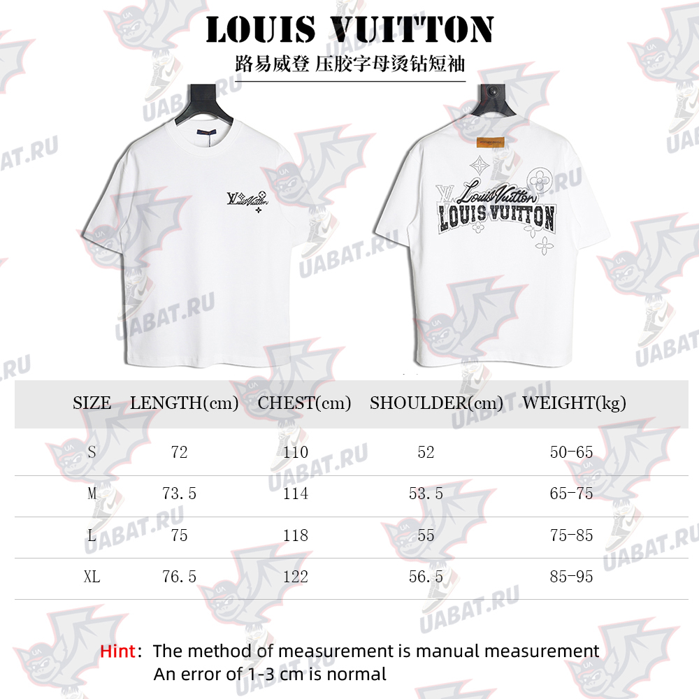 l0*is v*t0n laminating lettering hot Di*m*nd short sleeves