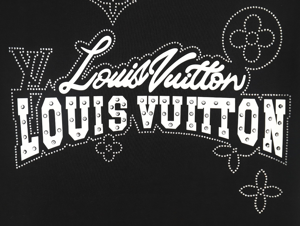 l0*is v*t0n laminating lettering hot Di*m*nd short sleeves tsk1