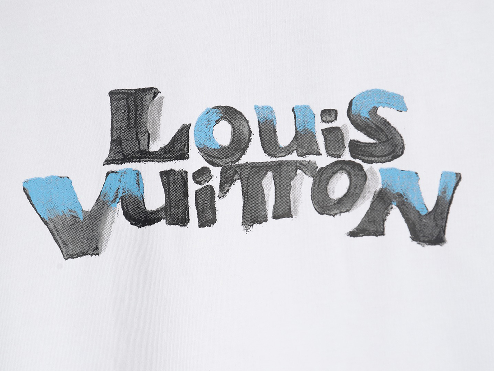 l0*is V*t0n hand-painted graffiti rabbit head print short-sleeve