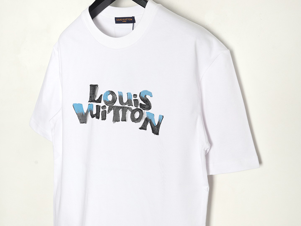 l0*is V*t0n hand-painted graffiti rabbit head print short-sleeve