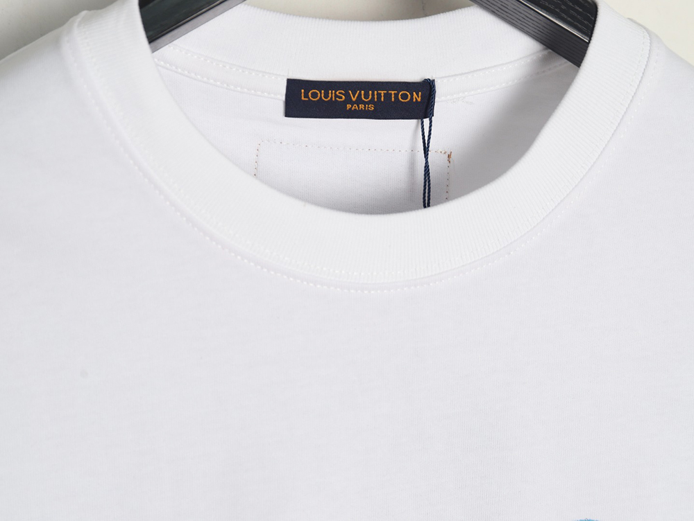 l0*is V*t0n hand-painted graffiti rabbit head print short-sleeve