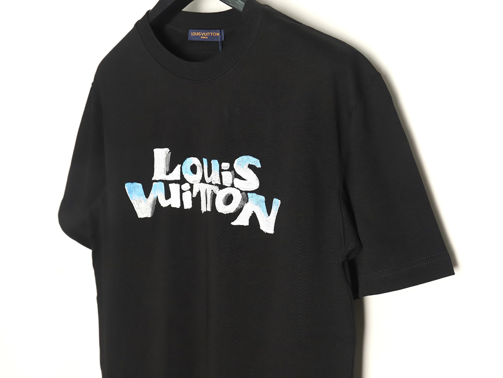 l0*is V*t0n hand-painted graffiti rabbit head print short-sleeve tsk1