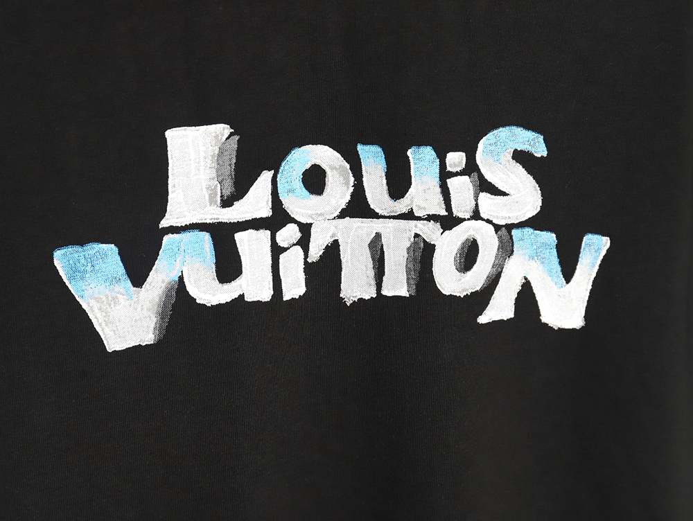 l0*is V*t0n hand-painted graffiti rabbit head print short-sleeve tsk1