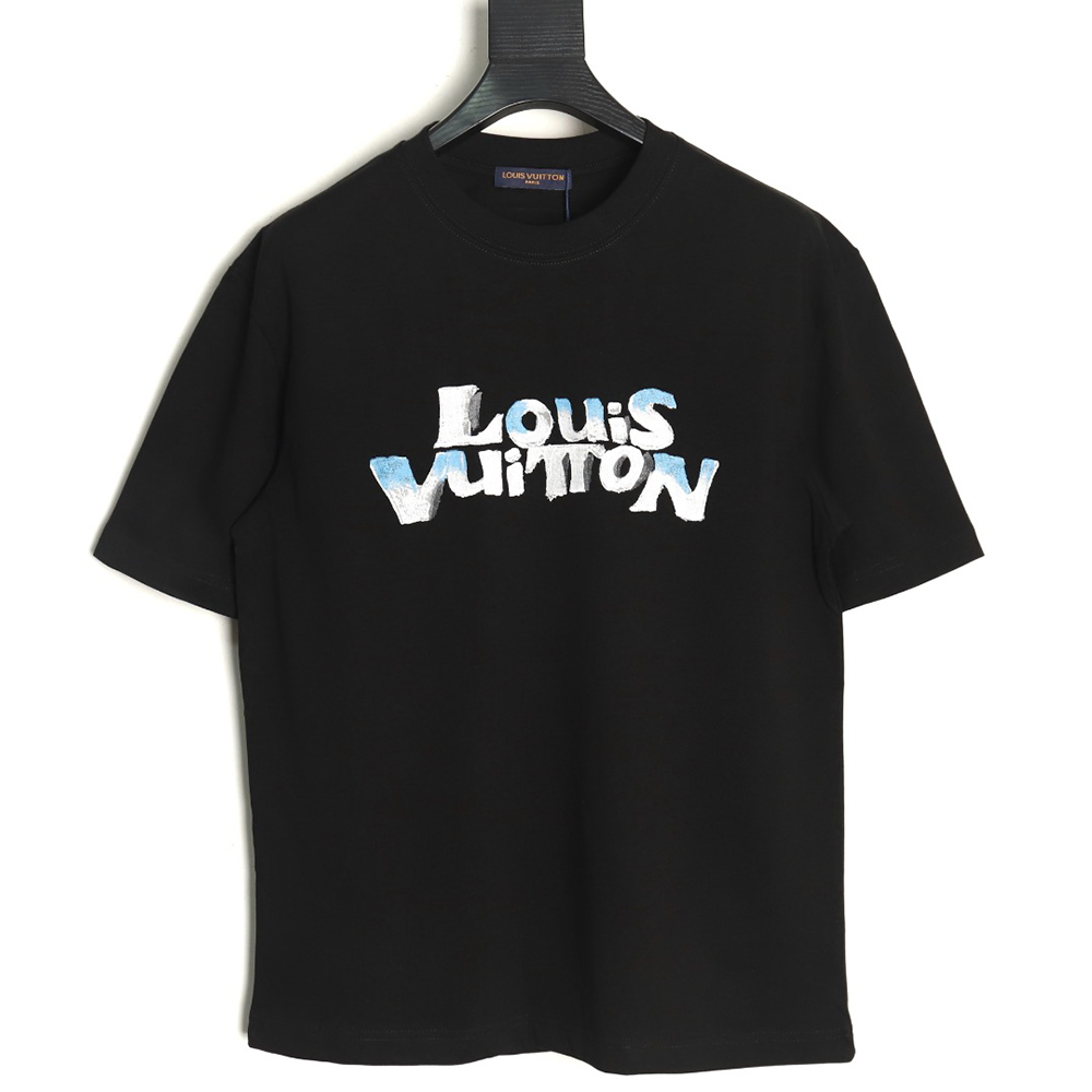 l0*is V*t0n hand-painted graffiti rabbit head print short-sleeve tsk1