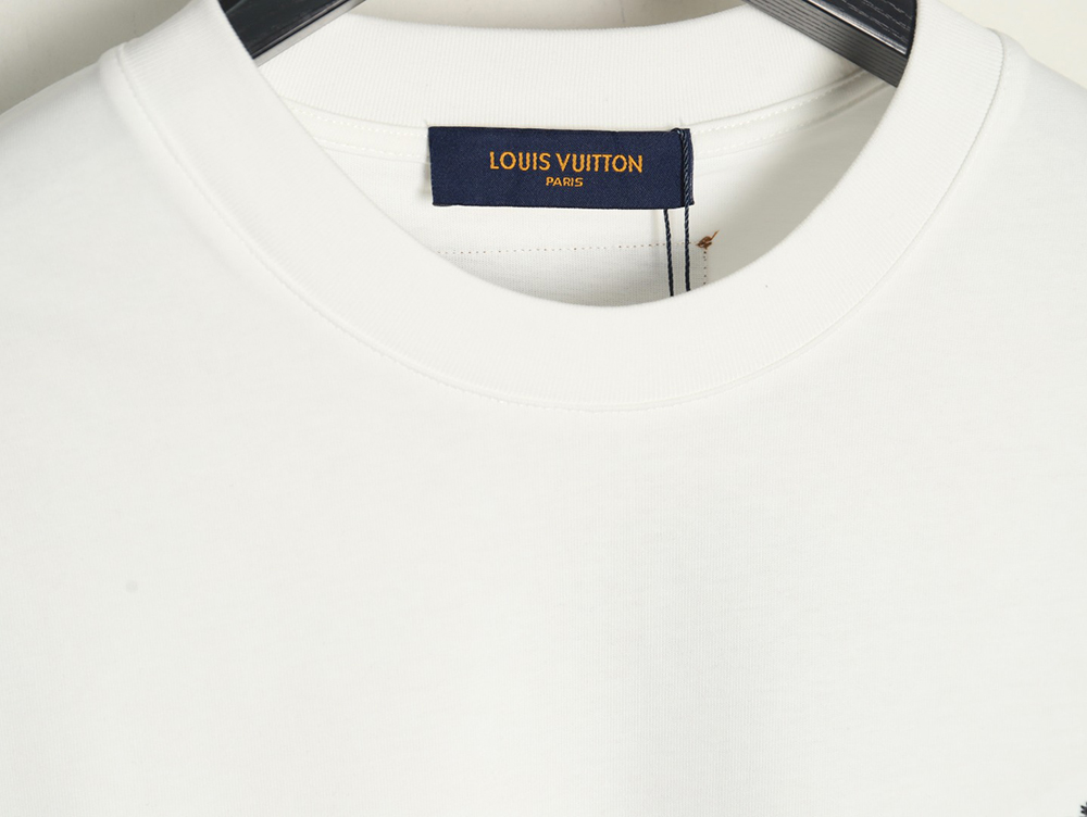 l0*is V*t0n double sleeve badge slogan embroidered short sleeves