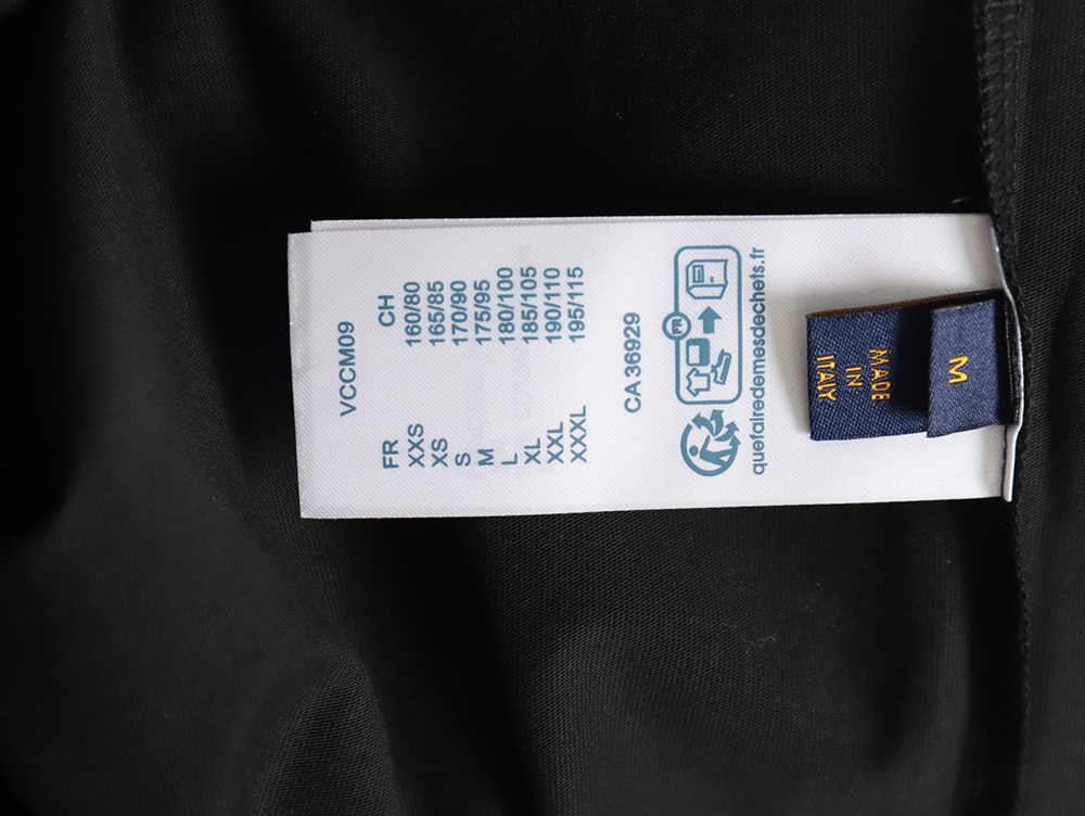 l0*is V*t0n double sleeve badge slogan embroidered short sleeves tsk1