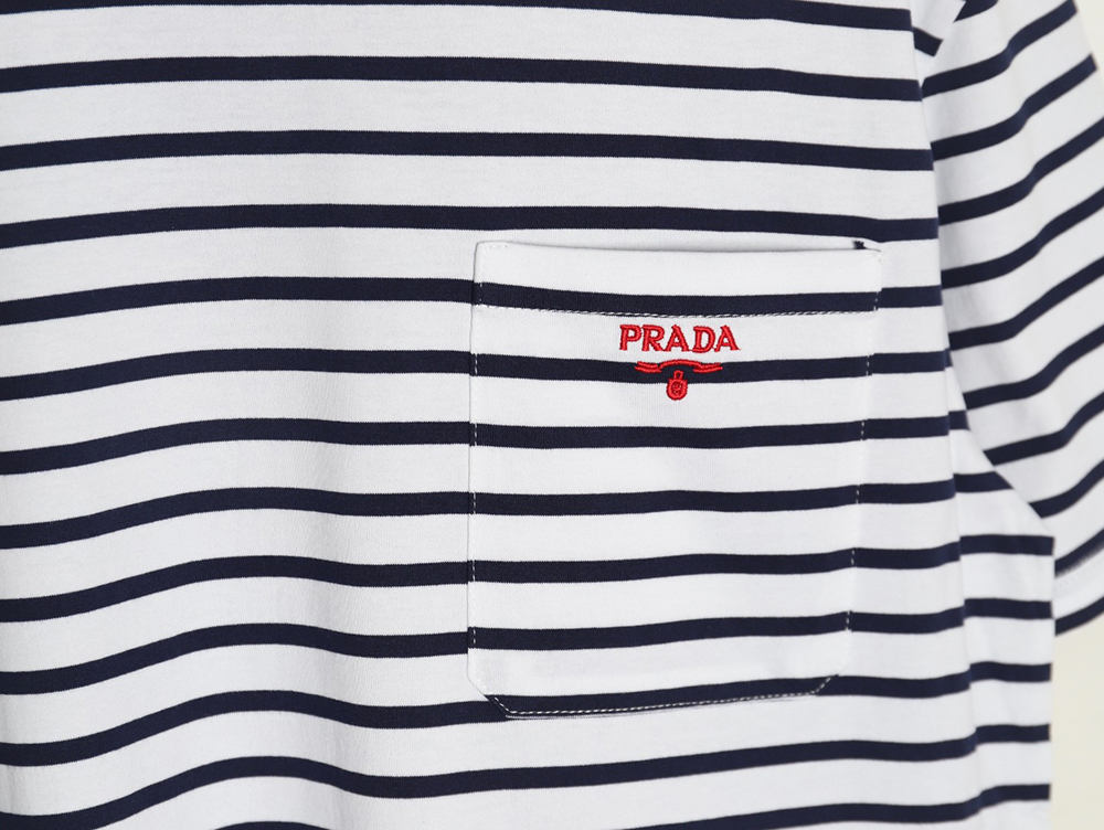 Pra*a striped pocket short sleeve t-shirt