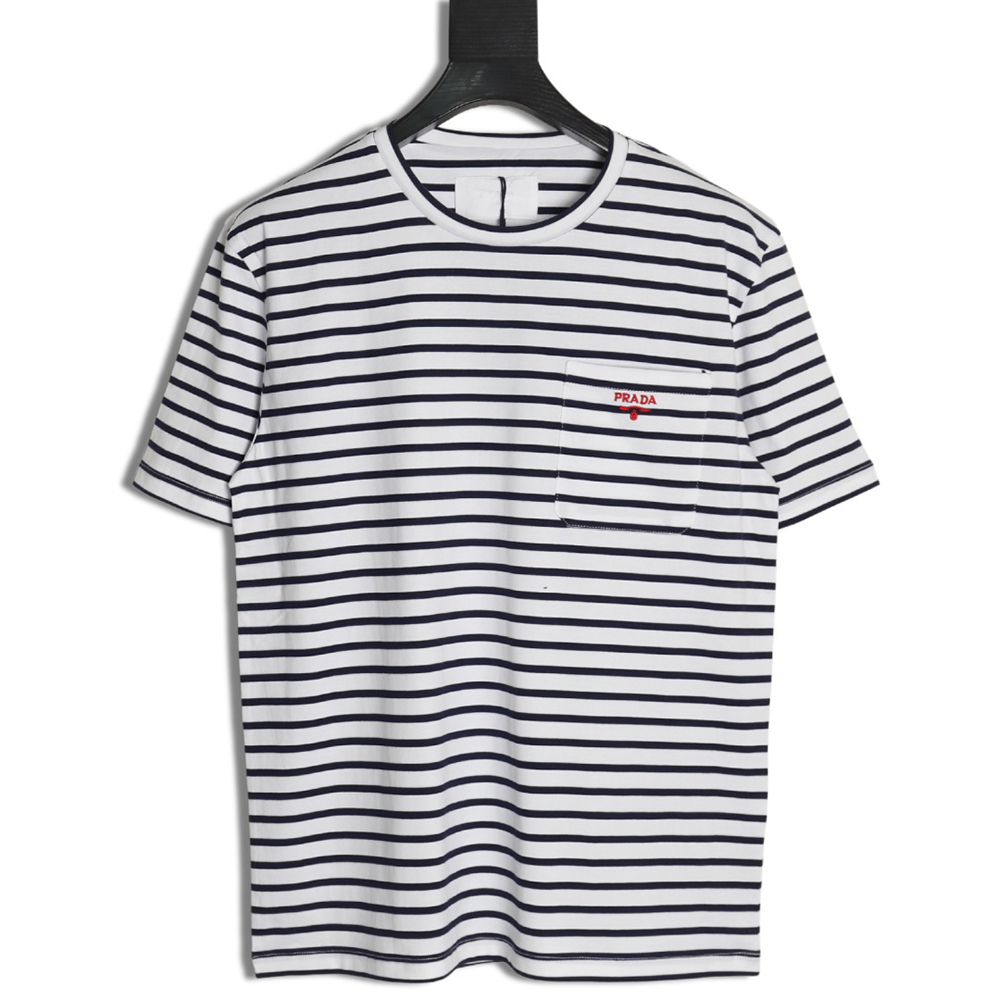 Pra*a striped pocket short sleeve t-shirt