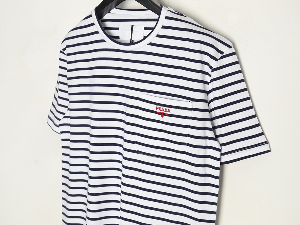 Pra*a striped pocket short sleeve t-shirt