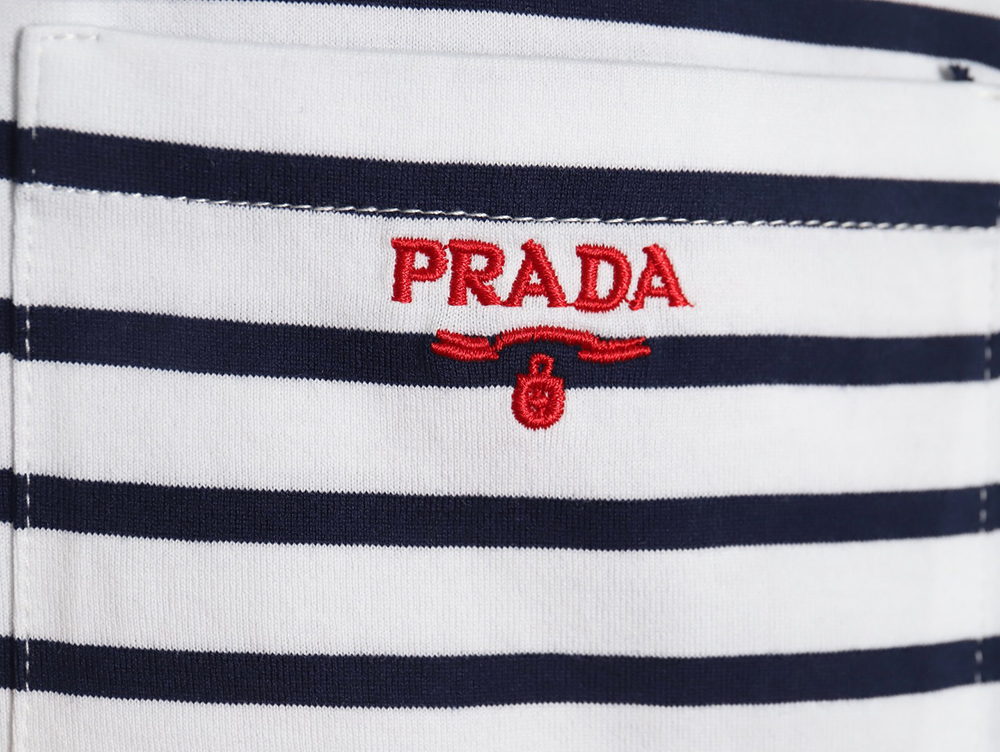 Pra*a striped pocket short sleeve t-shirt