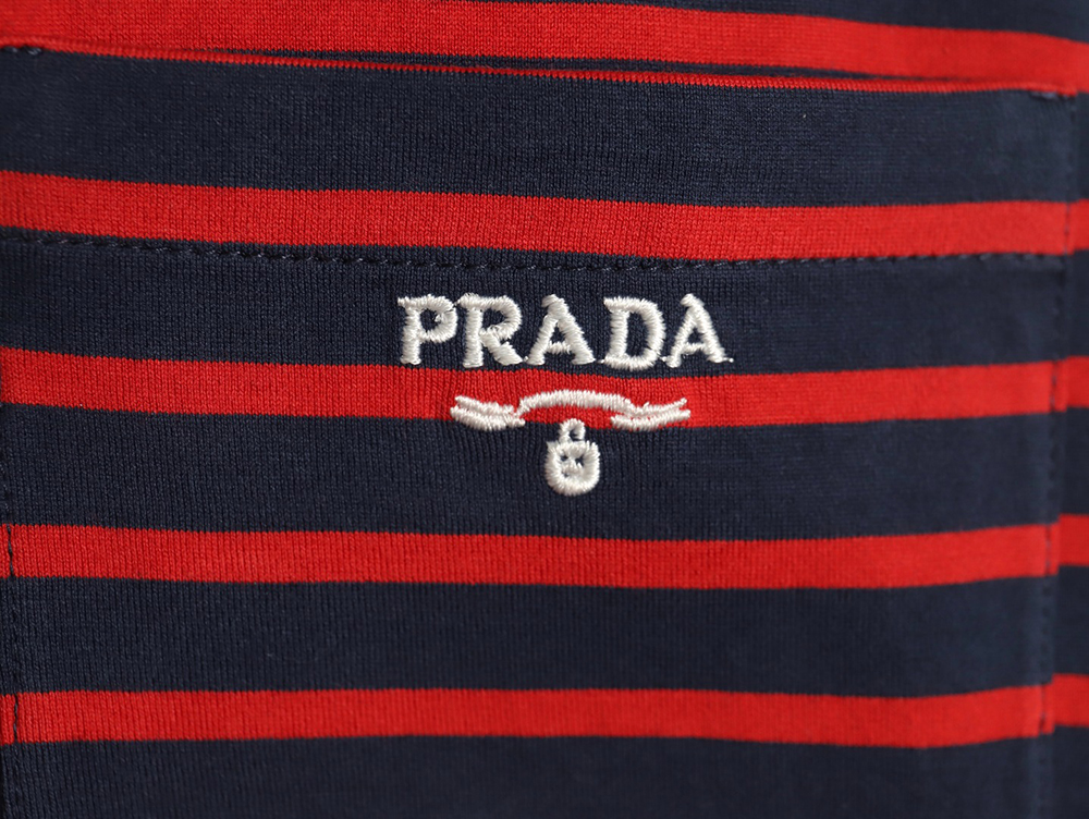Pra*a striped pocket short sleeve t-shirt tsk1