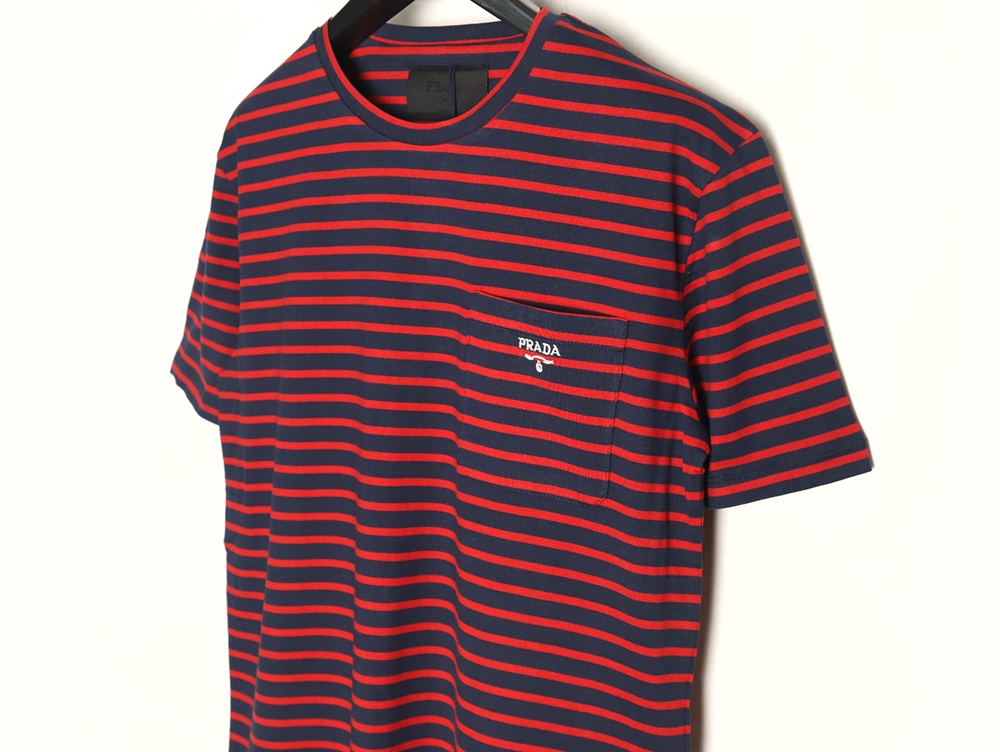 Pra*a striped pocket short sleeve t-shirt tsk1