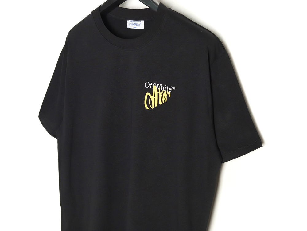 Off White Gold Painted Arrow Short Sleeves