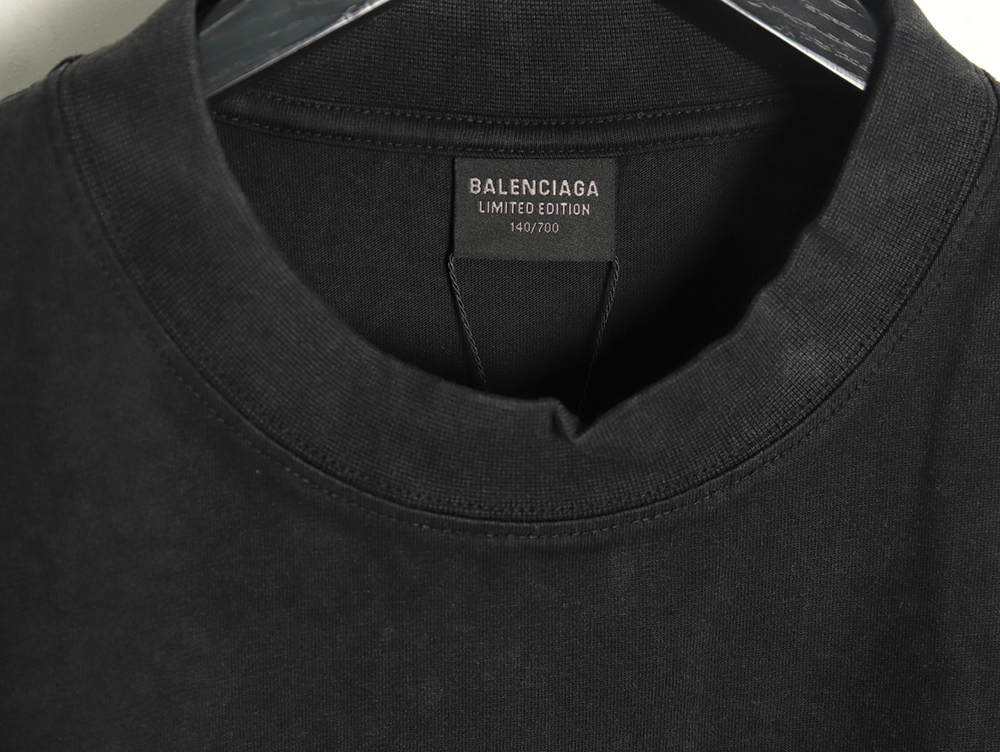 Ba*len*cia*ga wheat crown logo color printing short sleeve