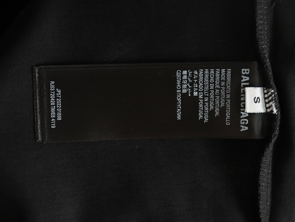 Ba*len*cia*ga double b cursive lettering print crew neck short sleeves