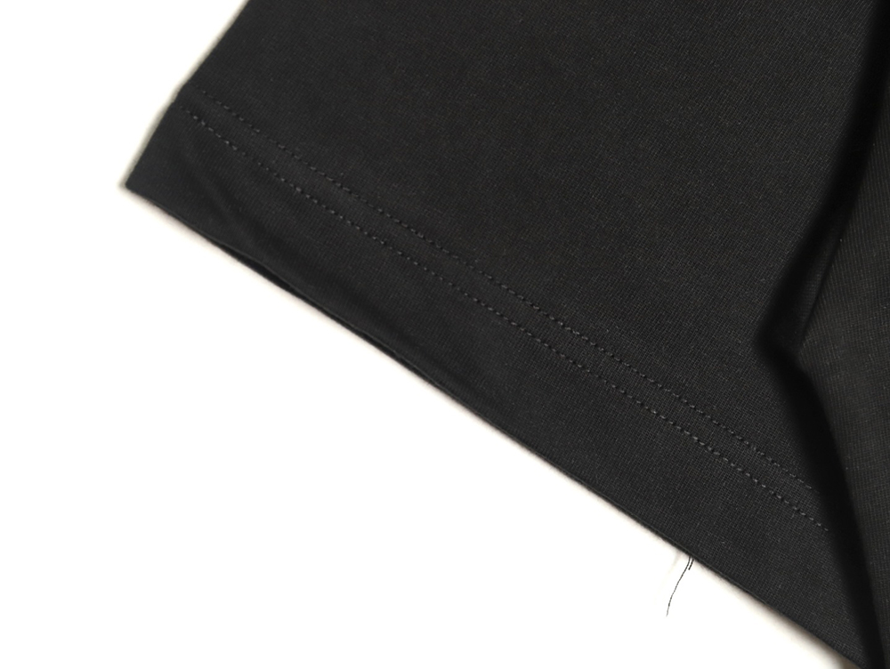 Ba*len*cia*ga geometric logo double b flocked short-sleeved t-shirt tsk1