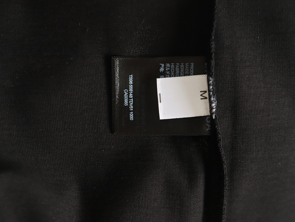 Ba*len*cia*ga geometric logo double b flocked short-sleeved t-shirt tsk1