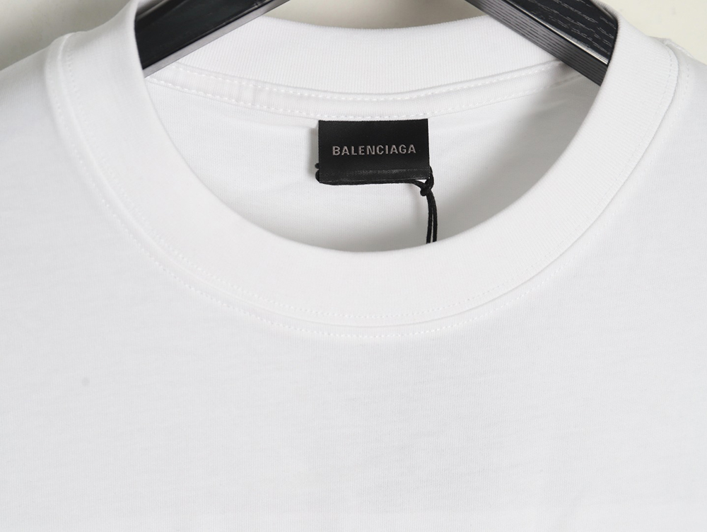 Ba*len*cia*ga obscure lock letter embroidered short-sleeved t-shirt