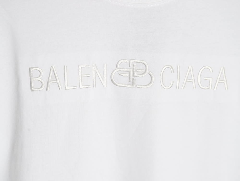 Ba*len*cia*ga obscure lock letter embroidered short-sleeved t-shirt