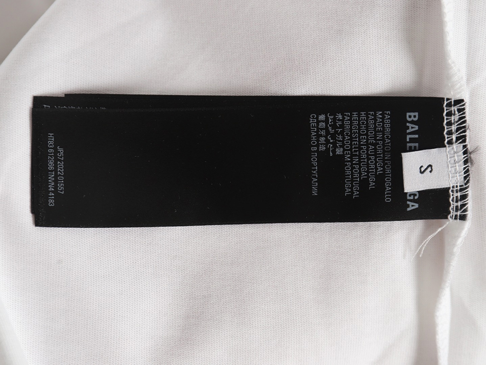 Ba*len*cia*ga obscure lock letter embroidered short-sleeved t-shirt