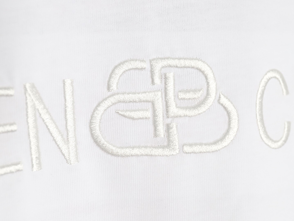 Ba*len*cia*ga obscure lock letter embroidered short-sleeved t-shirt