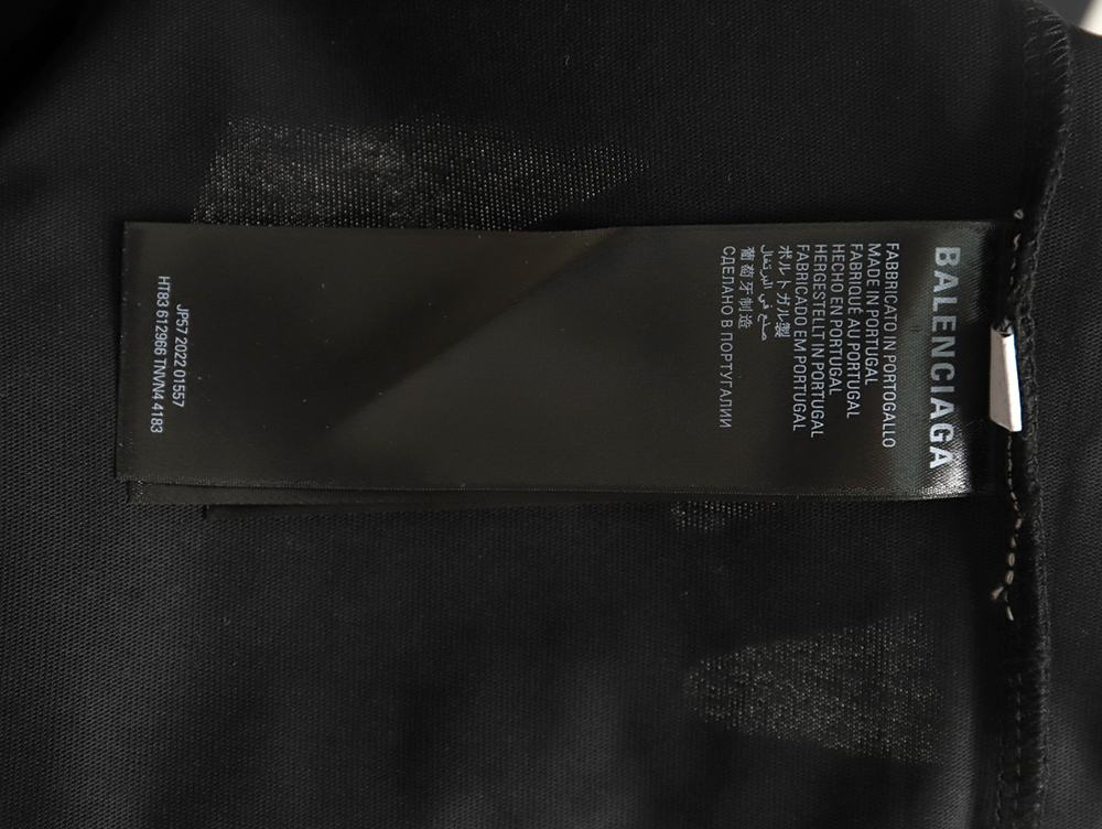 Ba*len*cia*ga obscure lock letter embroidered short-sleeved t-shirt tsk1