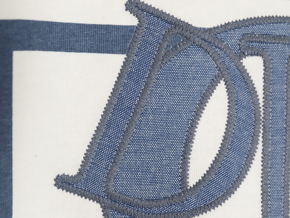 D*or patch embroidered lettering short sleeves