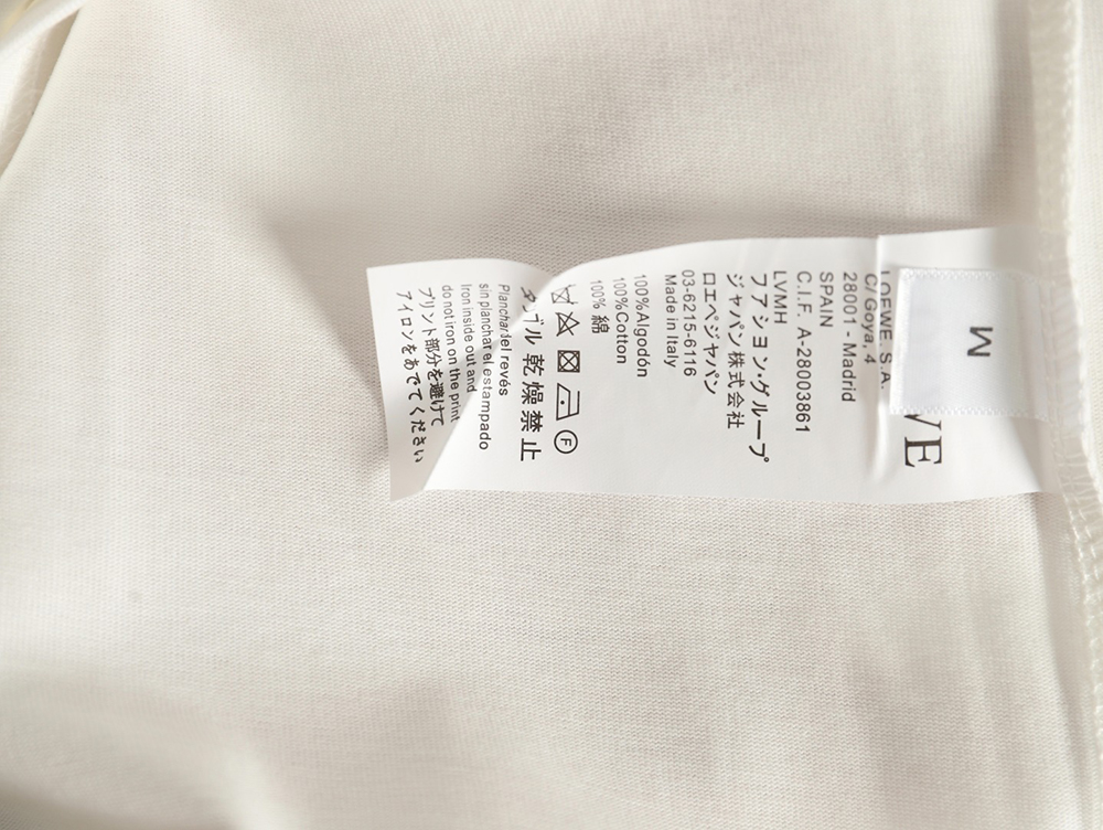 L0ew* chest colorful logo embroidery logo short sleeve t-shirt