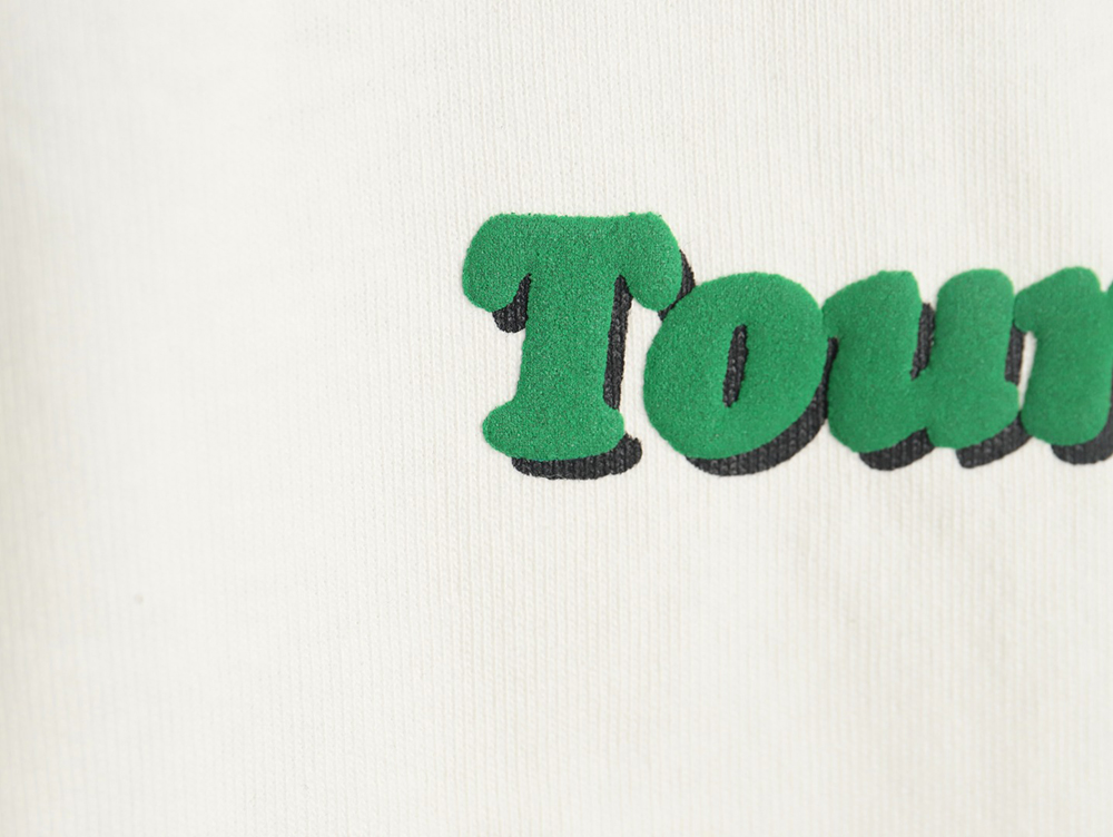 l0*is V*t0n green foam lettering round neck short-sleeved t-shirt