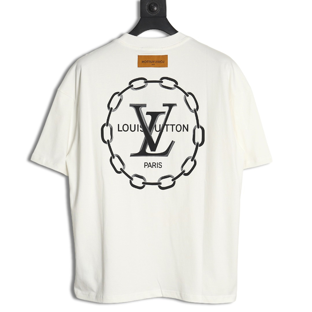 l0*is V*t0n back chain circle print short sleeve t-shirt