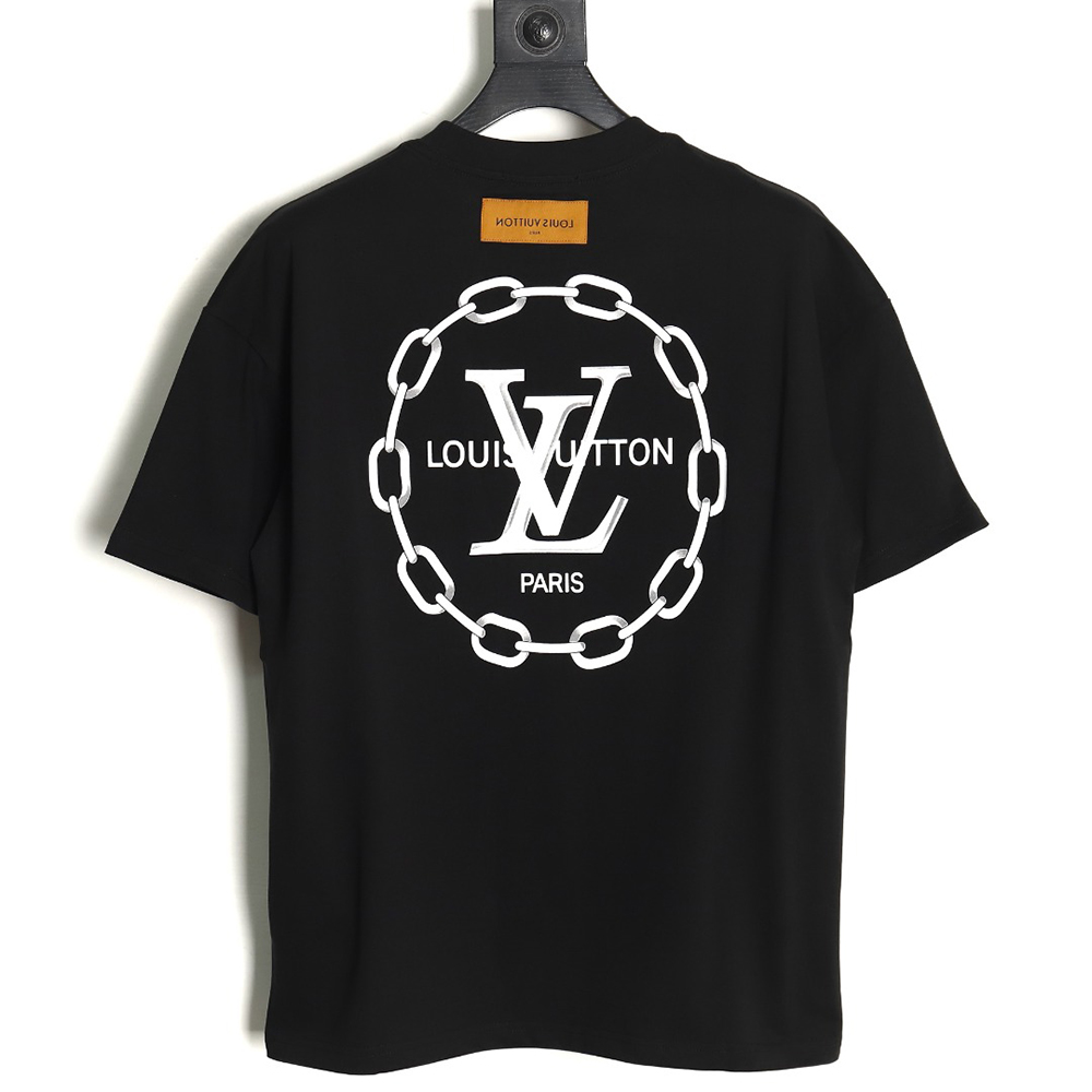 l0*is V*t0n back chain circle print short sleeve t-shirt