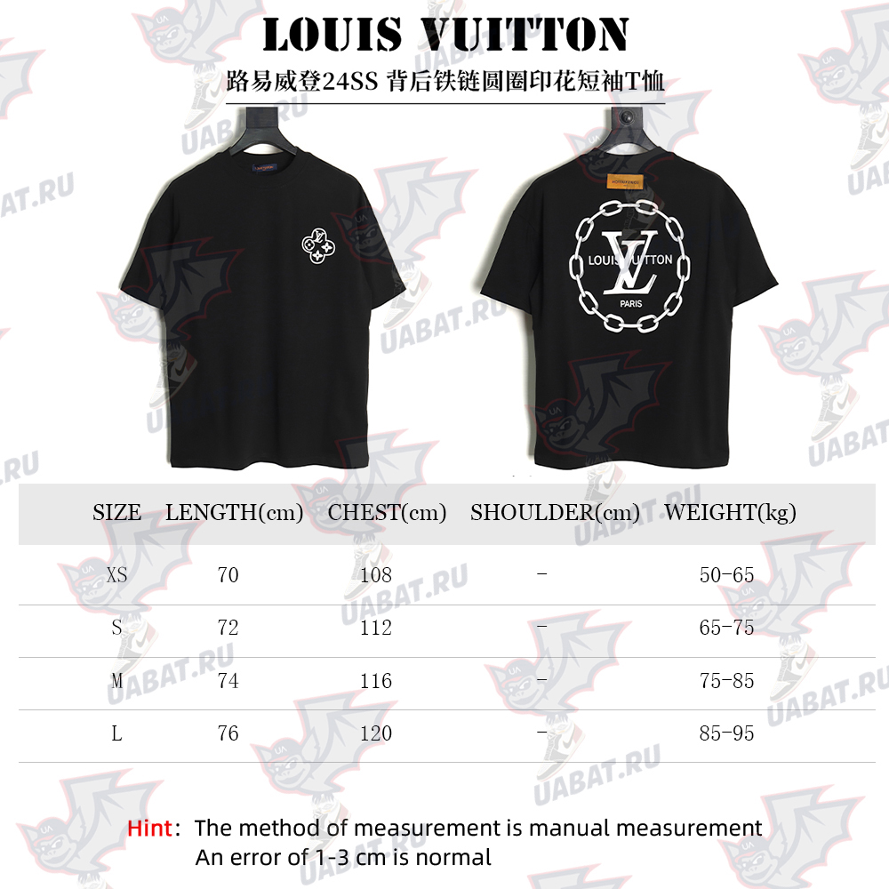 l0*is V*t0n back chain circle print short sleeve t-shirt