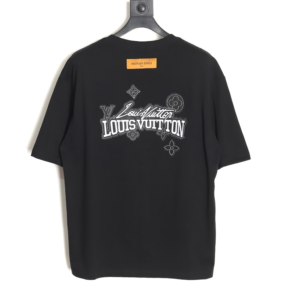 l0*is V*t0n heavy letter embroidered short sleeve tsk1