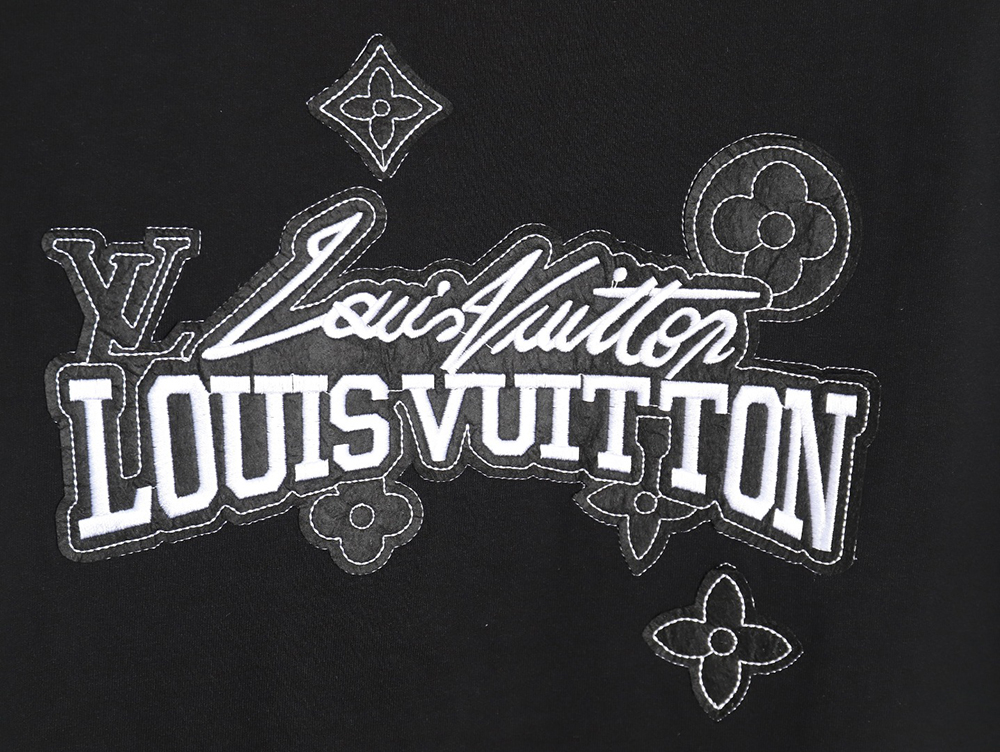 l0*is V*t0n heavy letter embroidered short sleeve tsk1