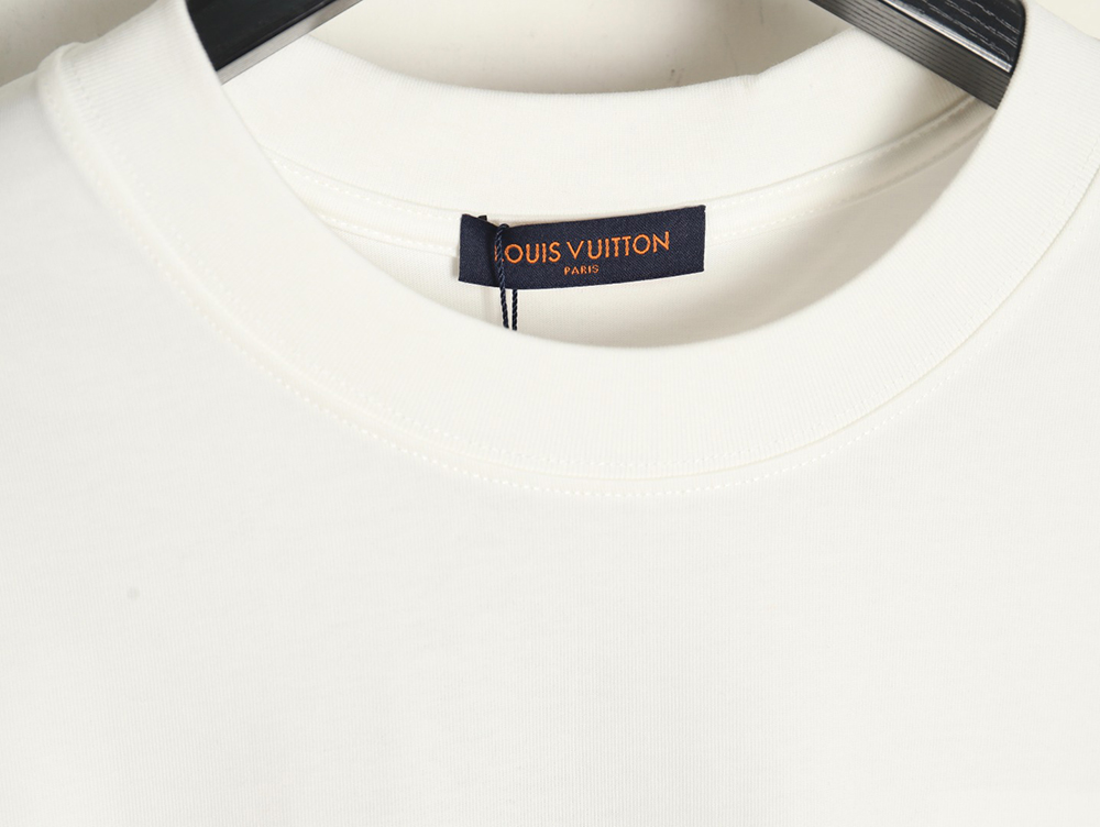 l0*is V*t0n large logo lettering rope embroidery short-sleeved t-shirt