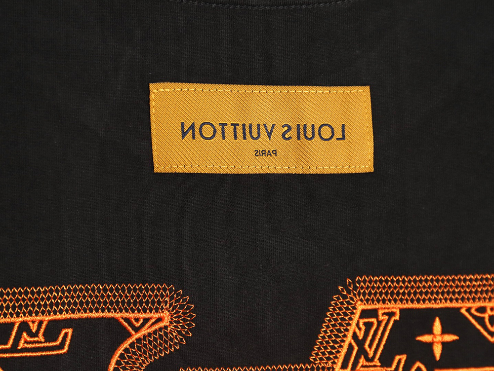 l0*is V*t0n large logo lettering rope embroidery short-sleeved t-shirt tsk1