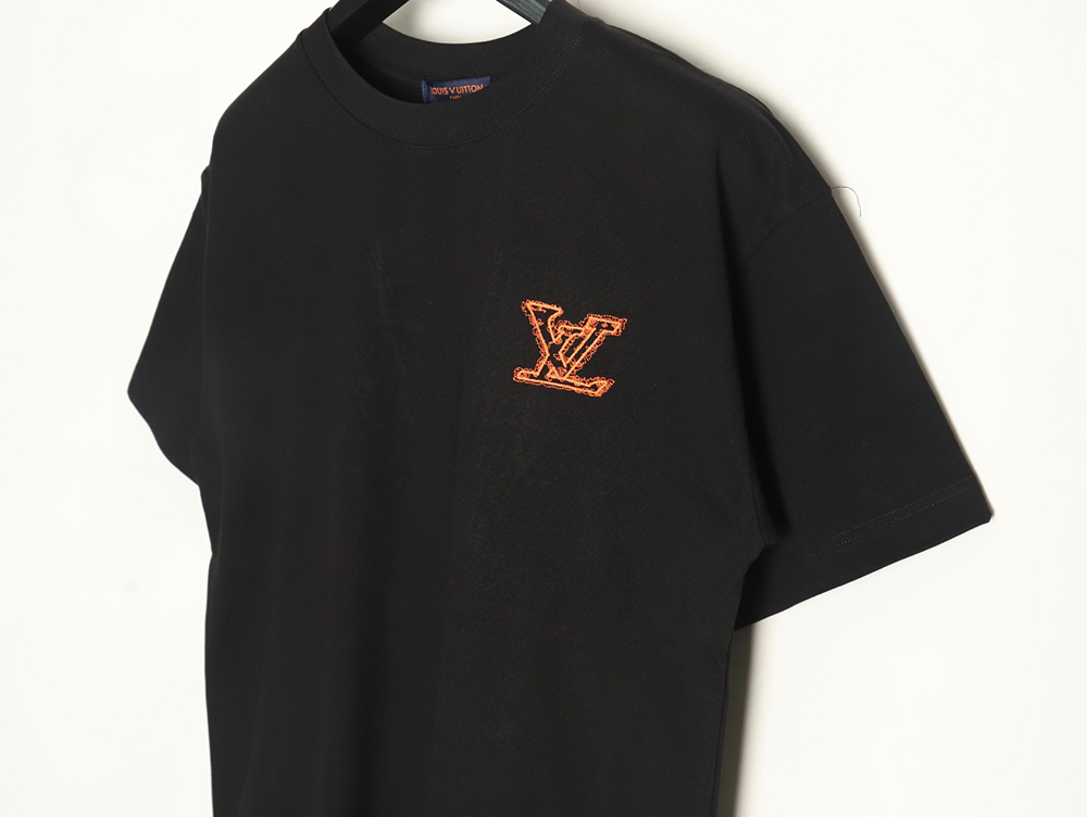 l0*is V*t0n large logo lettering rope embroidery short-sleeved t-shirt tsk1