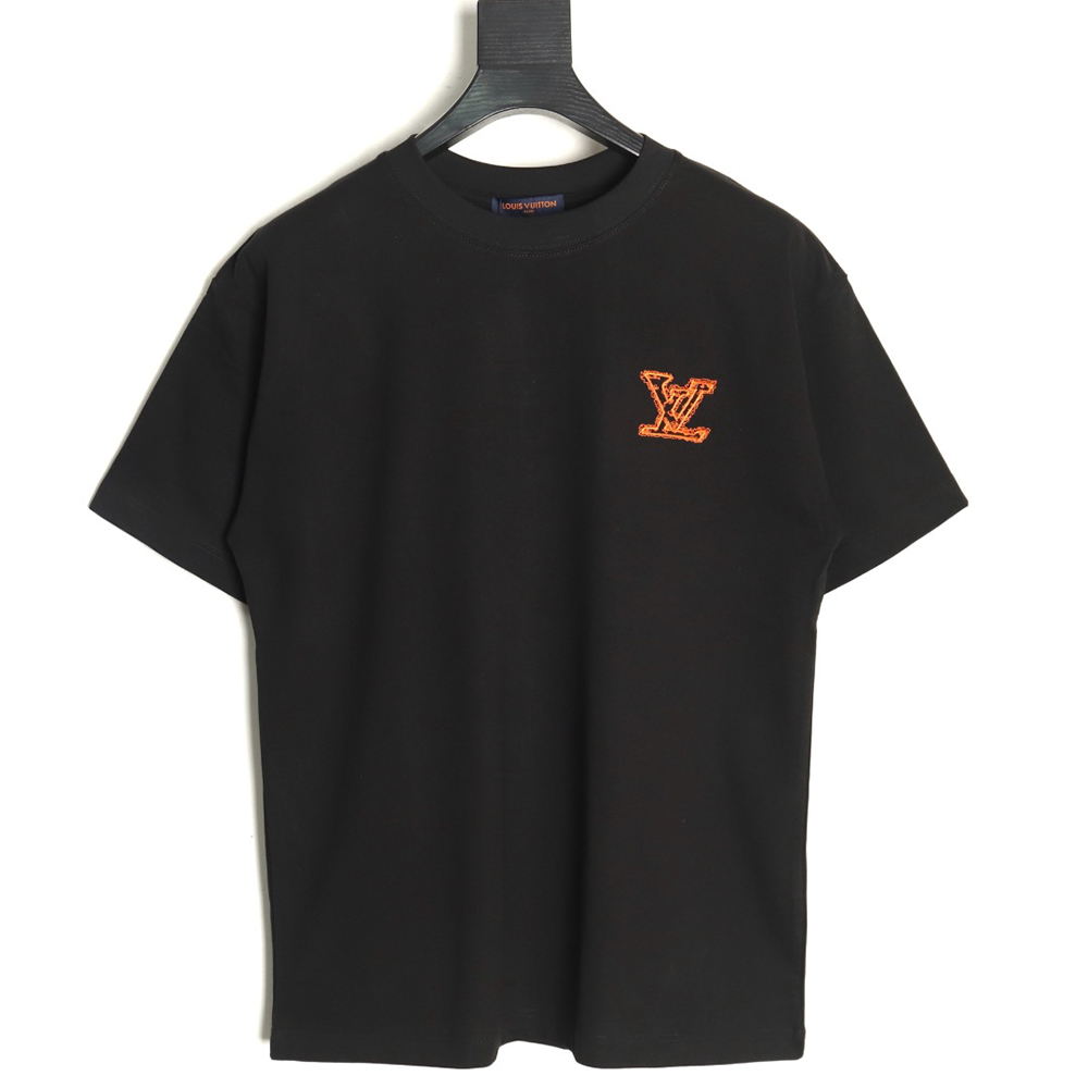 l0*is V*t0n large logo lettering rope embroidery short-sleeved t-shirt tsk1