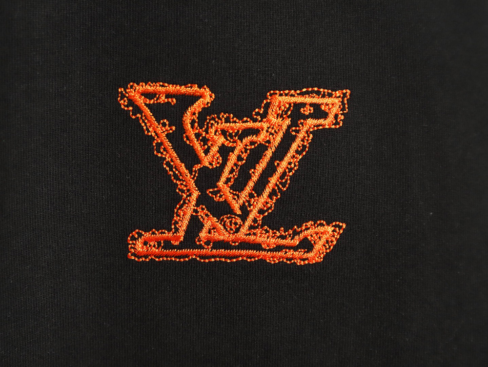 l0*is V*t0n large logo lettering rope embroidery short-sleeved t-shirt tsk1