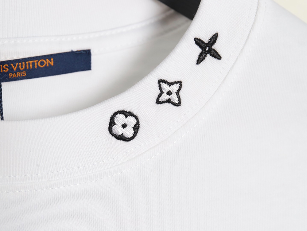 l0*is V*t0n chest ski logo embroidered short sleeve t-shirt