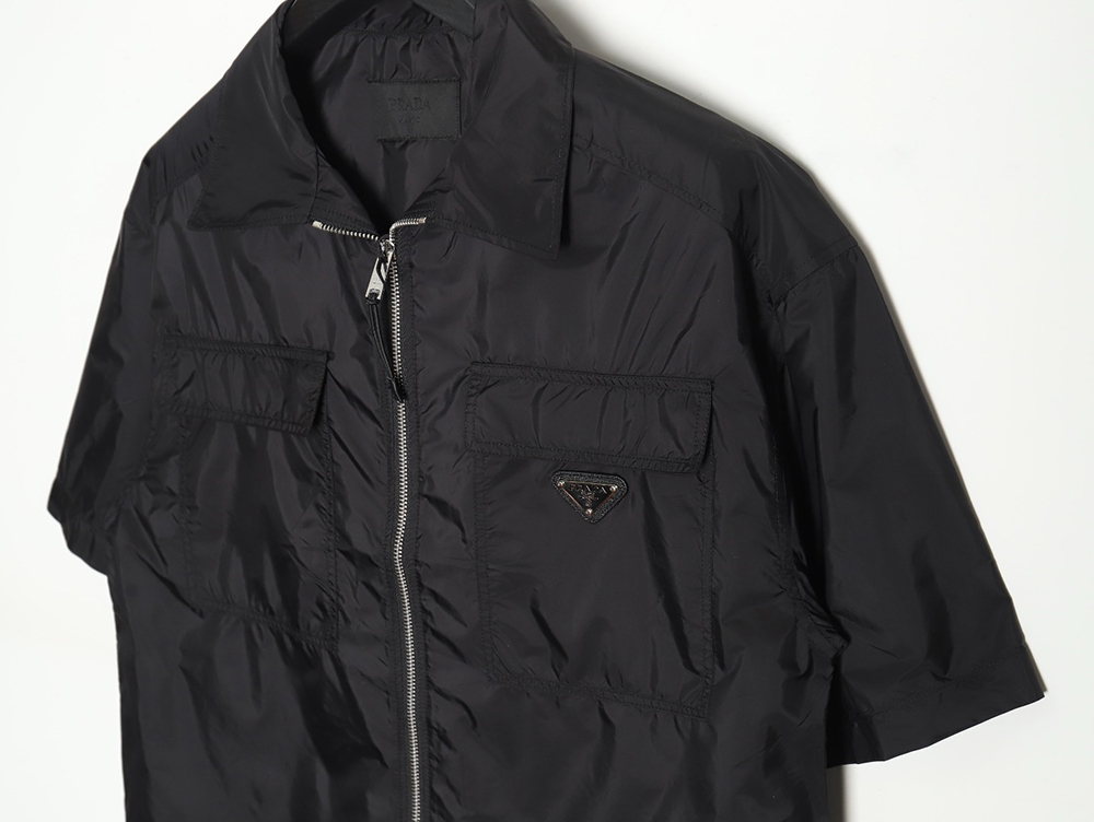 Pra*a minimalist double pocket short sleeve shirt tsk1