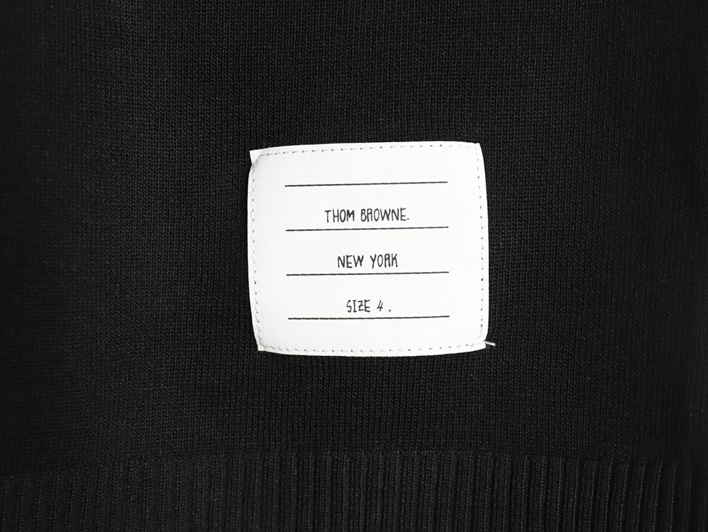 Thom Browne Neckline Tricolor Simple Knitted Round Neck Short Sleeves TSK1