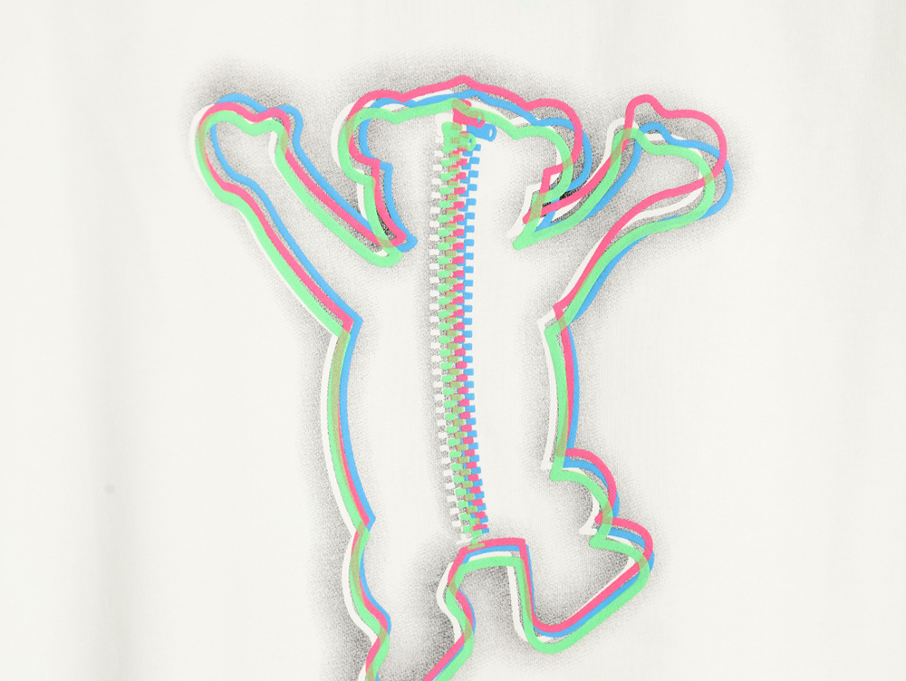 We11 Done Colorful Phantom Bear Print Short Sleeve T-shirt