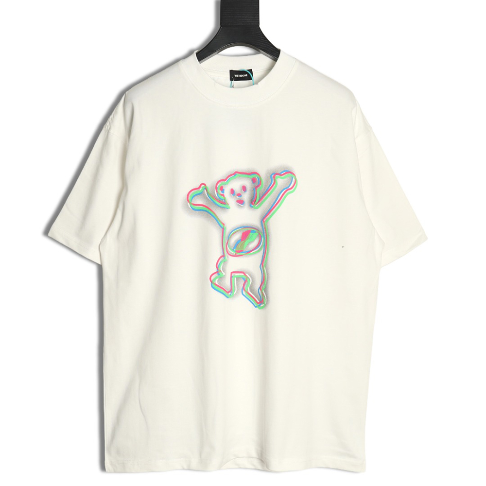 We11 Done Colorful Phantom Bear Print Short Sleeve T-shirt