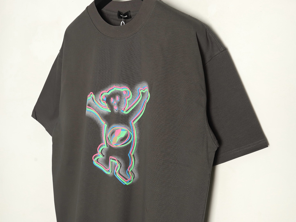 We11 Done Colorful Phantom Bear Print Short Sleeve T-shirt TSK1
